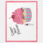 Couverture Polaire Décor d'Halloween Kawaii Killer Rose Cute Cupcake (Devant)