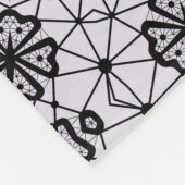 Couverture Polaire Décor en dentelle noir gris sans charme (Coin)