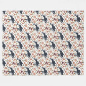 Couverture Polaire Décor équestre Cheval et Rider Fleece Blanket (Devant (Horizontal))