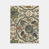 Couverture Polaire Décor Floral Perse Carrelage (Devant)