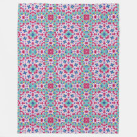 Décor kaléidoscope couleur pourpre turquoise