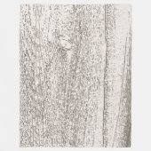 Couverture Polaire Décor maison en bois d'écorce (Devant)