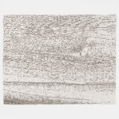 Couverture Polaire Décor maison en bois d'écorce (Devant (Horizontal))