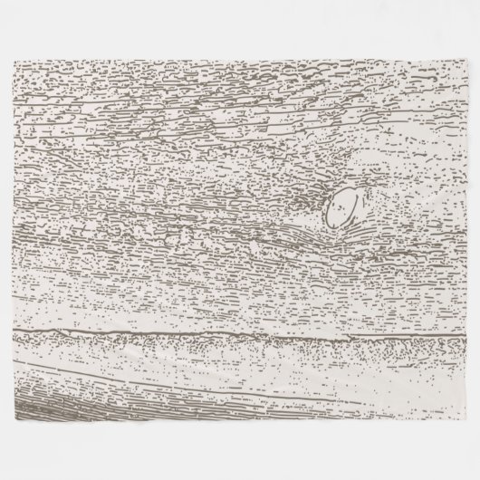 Couverture Polaire Décor maison en bois d'écorce (Devant (Horizontal))