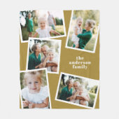 Couverture Polaire Décor moderne et design multi photo famille moutar (Devant)