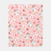 Couverture Polaire Décora à point rose Menhera Kei Kawaii (Devant)