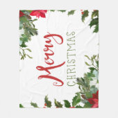 Couverture Polaire Décoration de Noël verdure (Devant)