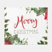 Couverture Polaire Décoration de Noël verdure (Devant (Horizontal))