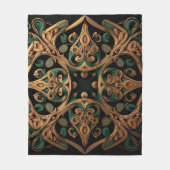Couverture Polaire Décoration Motif en bronze vert (Devant)