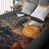 Couverture Polaire Décorations d'automne sur table, Citrouille, Fruit