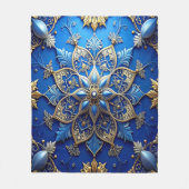 Couverture Polaire Decorative Blue Gold Fleece Blanket (Devant)