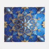 Couverture Polaire Decorative Blue Gold Fleece Blanket (Devant (Horizontal))