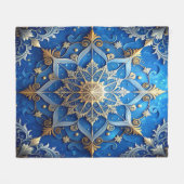 Couverture Polaire Decorative Blue Gold Fleece Blanket (Devant (Horizontal))