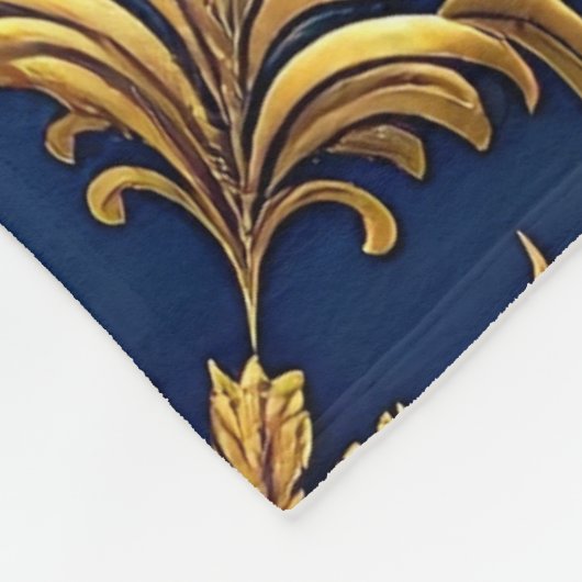 Couverture Polaire Decorative Blue Gold Fleece Blanket (Coin)