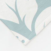 Couverture Polaire Decorative Damask Art I White on Duck Egg Blue (Coin)