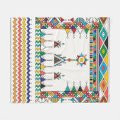 Couverture Polaire Decorative geometric repeating pattern inspired by (Devant (Horizontal))