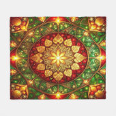 Couverture Polaire Decorative Red Green Fleece Blanket (Devant (Horizontal))