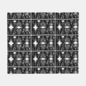 Couverture Polaire Découpe gothique antique ornate garniture noir bla (Devant (Horizontal))