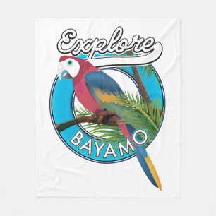 Couverture Polaire Découvrez le logo rétro Hawaii Poster Fleece Blank