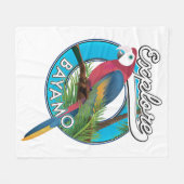 Couverture Polaire Découvrez le logo rétro Hawaii Poster Fleece Blank (Devant (Horizontal))