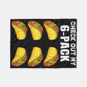 Couverture Polaire Découvrez Mon Pack Six Funny Taco Boxe Cinco De M (Devant (Horizontal))