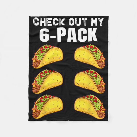 Couverture Polaire Découvrez Mon Pack Six Funny Taco Boxe Cinco De M (Devant)