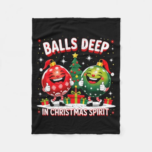 Couverture Polaire Deep In Christmas Srit Funny Ornament  (Devant)