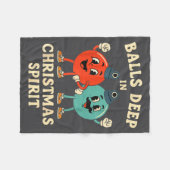 Couverture Polaire Deep In Christmas Srit Funny Retro Holiday Humor  (Devant (Horizontal))