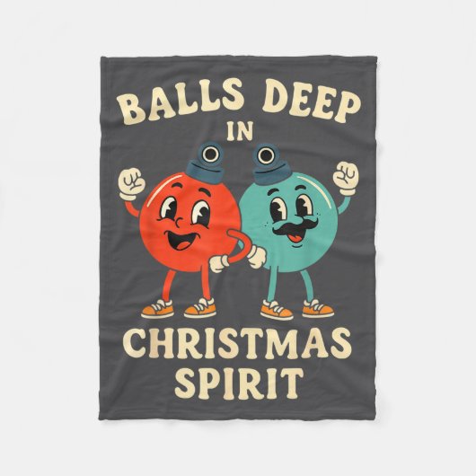 Couverture Polaire Deep In Christmas Srit Funny Retro Holiday Humor  (Devant)
