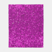 Couverture Polaire Deep Pink Glam Faux Glitter Pattern (Devant)