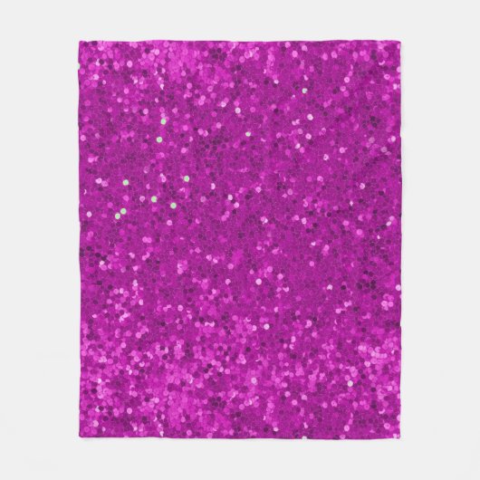 Couverture Polaire Deep Pink Glam Faux Glitter Pattern (Devant)