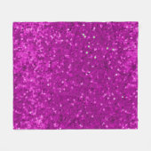 Couverture Polaire Deep Pink Glam Faux Glitter Pattern (Devant (Horizontal))