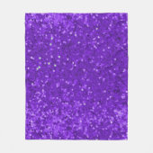 Couverture Polaire Deep Purple Glam Faux Glitter Pattern (Devant)