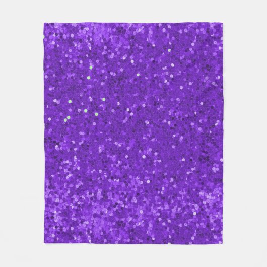 Couverture Polaire Deep Purple Glam Faux Glitter Pattern (Devant)