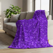 Couverture Polaire Deep Purple Glam Faux Glitter Pattern