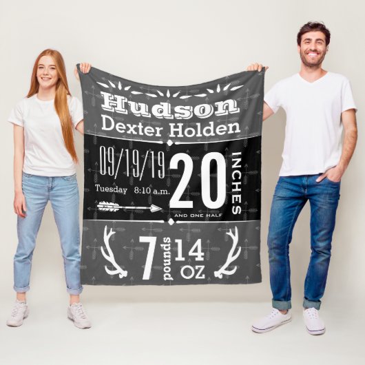 Couverture Polaire Deer Antler Flèche N'Importe Quelle Couleur Bébé S (En situation)