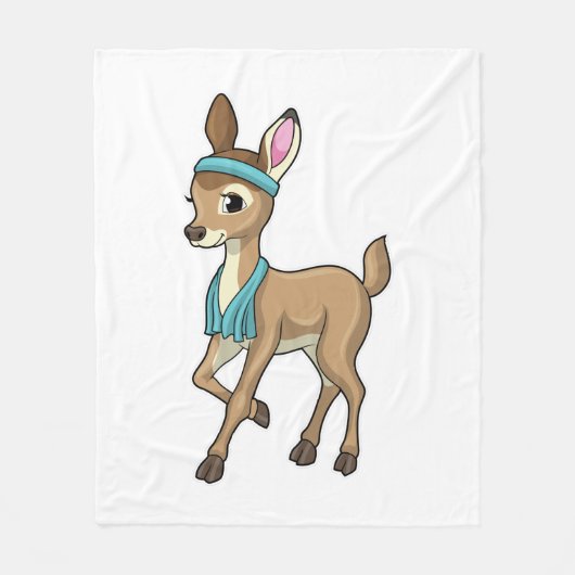 Couverture Polaire Deer at Fitness with Towel (Devant)