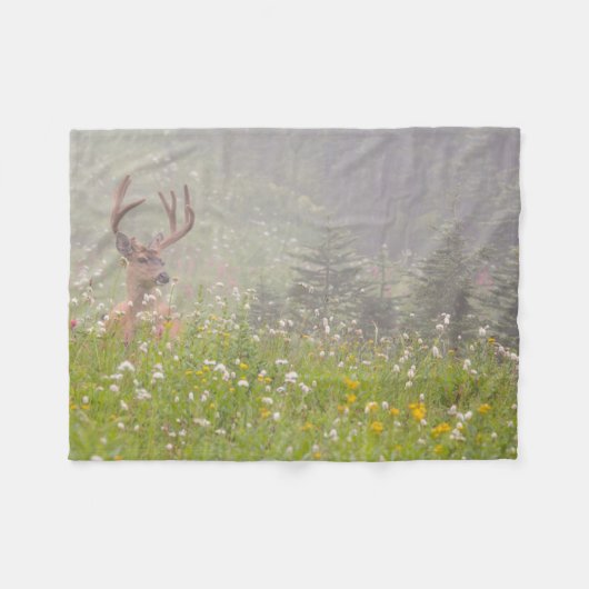 Couverture Polaire Deer Buck | Parc national du Mont Rainier (Devant (Horizontal))