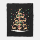Couverture Polaire Deer Christmas Tree Drôle Vacances Cute Reindeer (Devant)