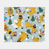 Couverture Polaire Deer Festive : Design Motif de Noël (Devant (Horizontal))