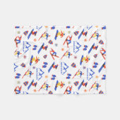 Couverture Polaire Deer Valley Utah Wasatch Ski Snowboard Motif (Devant (Horizontal))