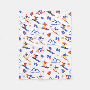 Couverture Polaire Deer Valley Utah Wasatch Ski Snowboard Motif