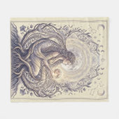 Couverture Polaire Déesse Prêtresse de la Lune (Devant (Horizontal))