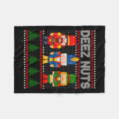 Couverture Polaire Deez Nuds Nutcracker Fun Vilain Noël (Devant (Horizontal))