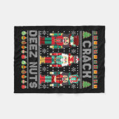 Couverture Polaire Deez Nuts Nutcracker Fun Vilain Noël (Devant (Horizontal))