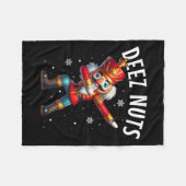 Couverture Polaire Deez Nuts Nutcracker Nut Drôle Hommes Femmes Drôle (Devant (Horizontal))