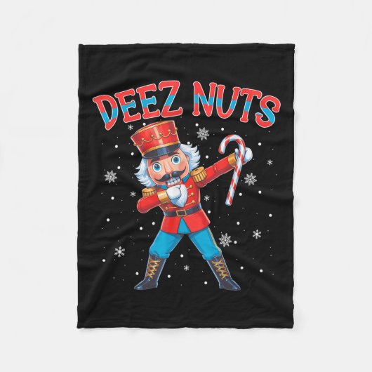Couverture Polaire Deez Nuts Nutcracker Nut Drôle Noël Noël Hommes (Devant)
