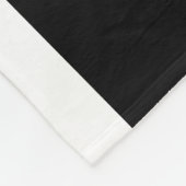 Couverture Polaire Défense Athlétique Text Blanc Rayures Sur Noir Gra (Coin)