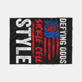 Couverture Polaire Défier Les Odds Style Cellule Faucille Nous Patrio (Devant (Horizontal))