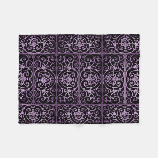 Couverture Polaire Défilement violet et noir (Devant (Horizontal))